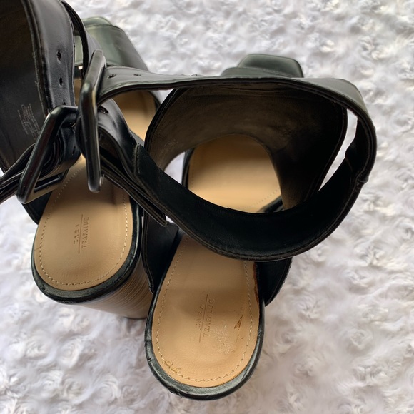 Zara Trafuluc Stacked heel cage sandals 41 - Picture 5 of 7